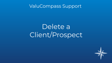 Support - Delete a Client